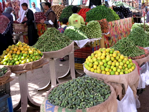 Hurghada - trh s ovocem a zeleninou
